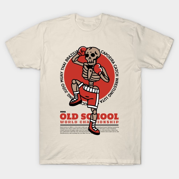 MMA Old School World Championship T-Shirt by KewaleeTee